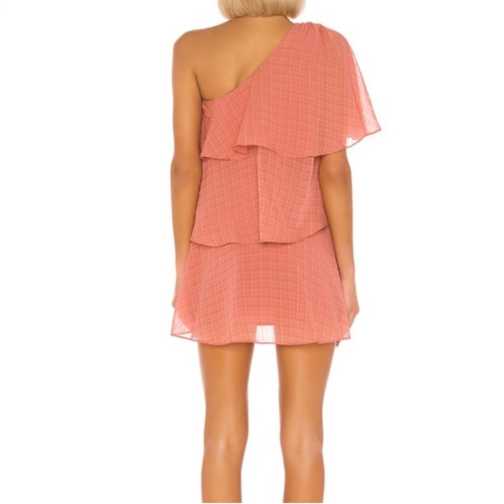 Revolve x House of Harlow 1960 Lillia Rose One Shoulder Tiered Mini Dress Medium - Picture 2 of 16